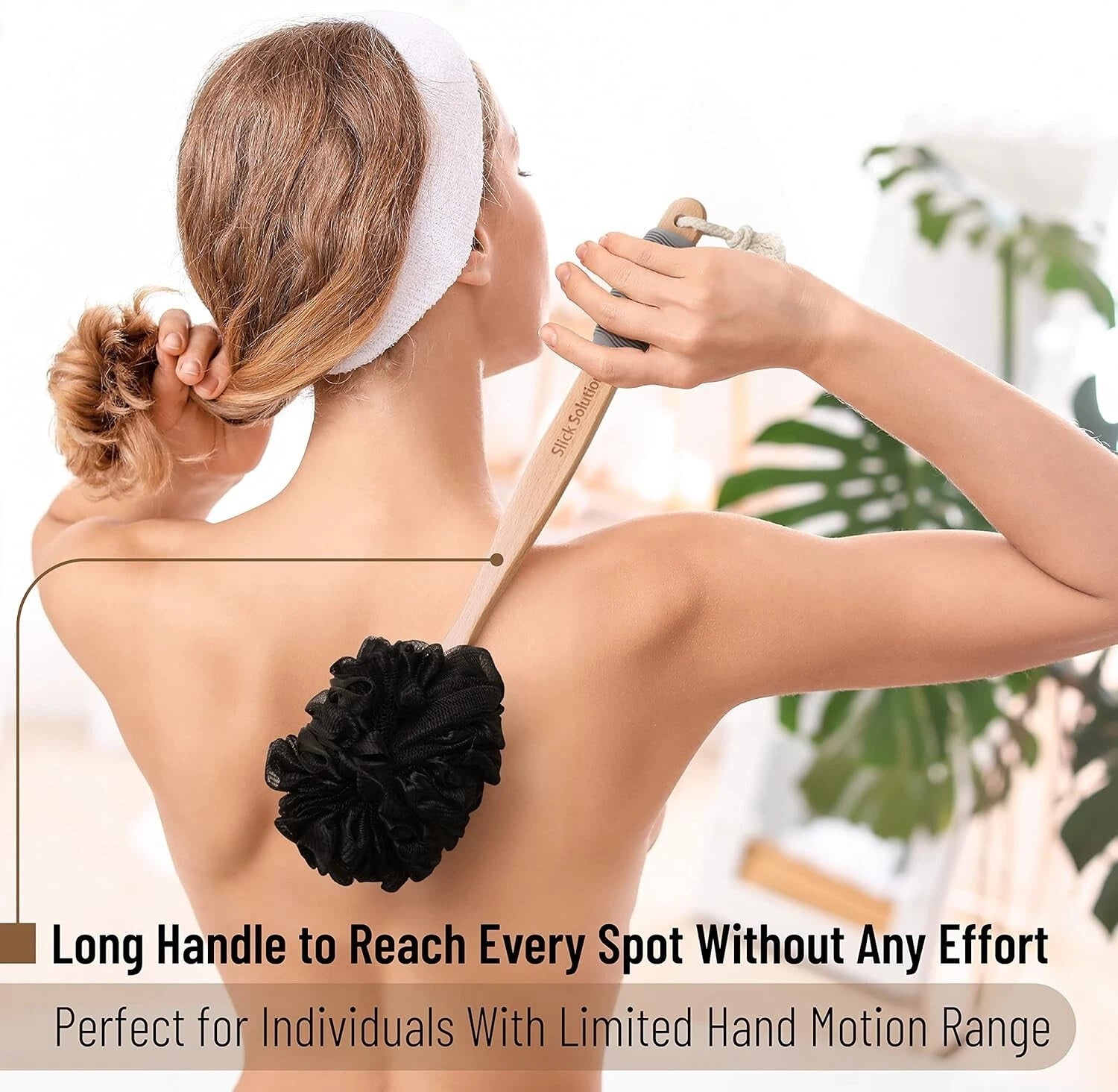 Loofah with Handle Loofah Back Scrubber Back  Loofah Brush on A Stick NEW