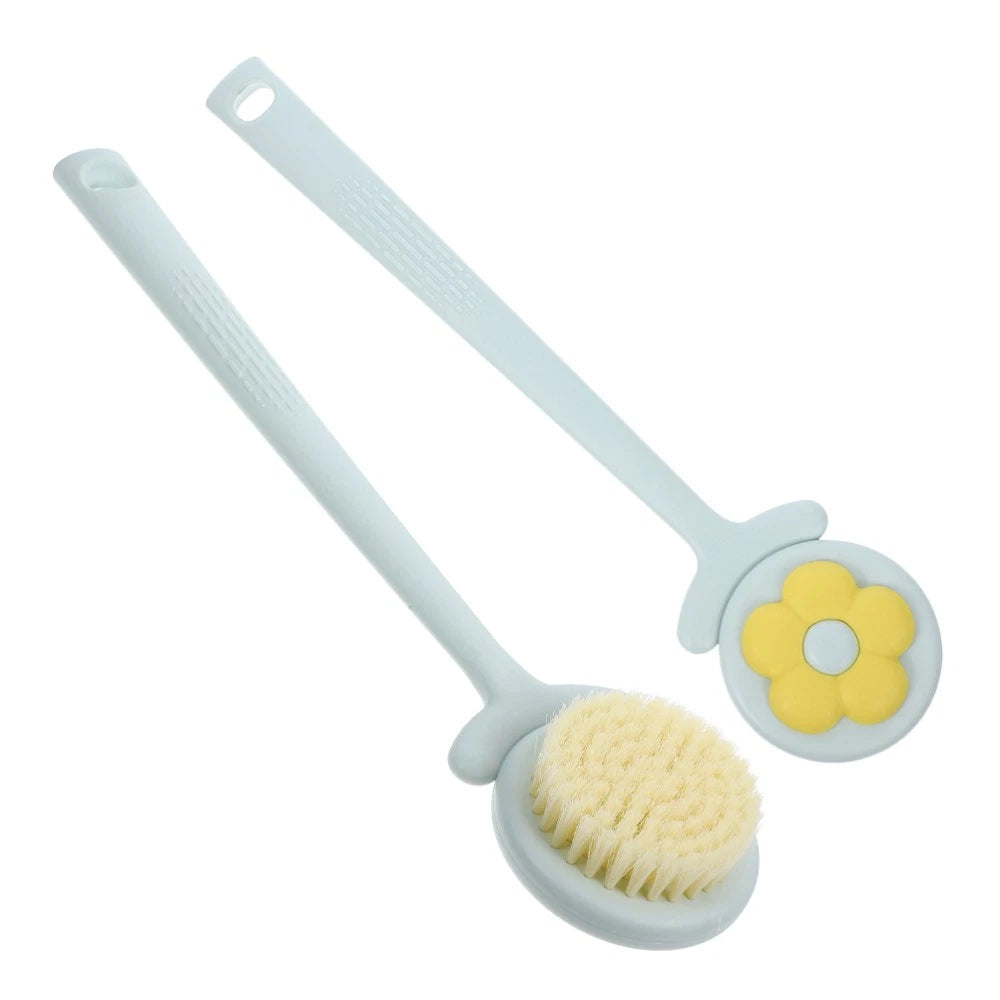 2 Pcs Flower Bath Brush Man Automatic Body Scrubber Back Scratcher for Men