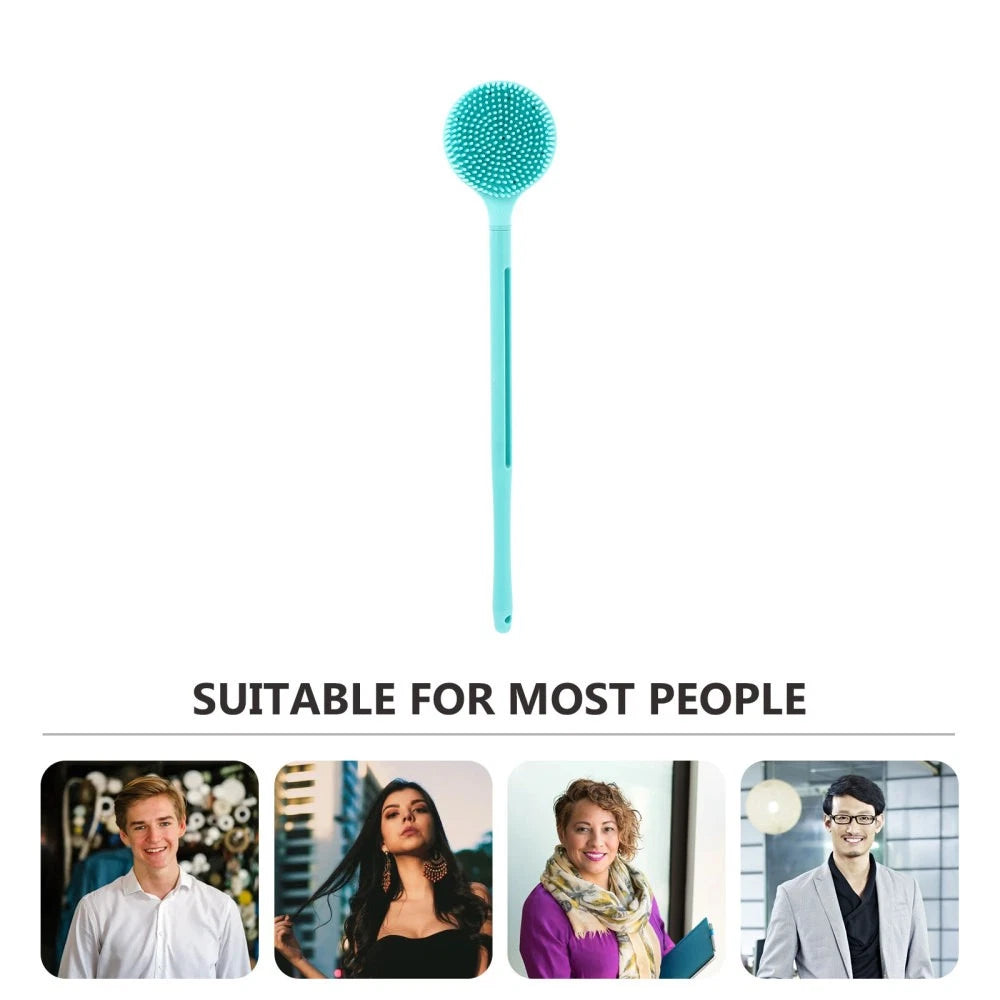 Silicone Body Scrubber Bath Body Brush with Long Handle Shower Brush