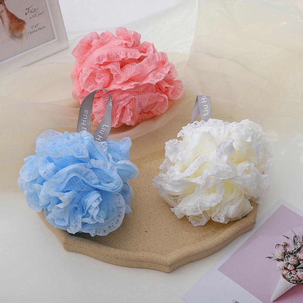Loofah Ball Mesh Sponge Scrubber Scrunchie Shower Soft Bath Body Brush Buffer AU