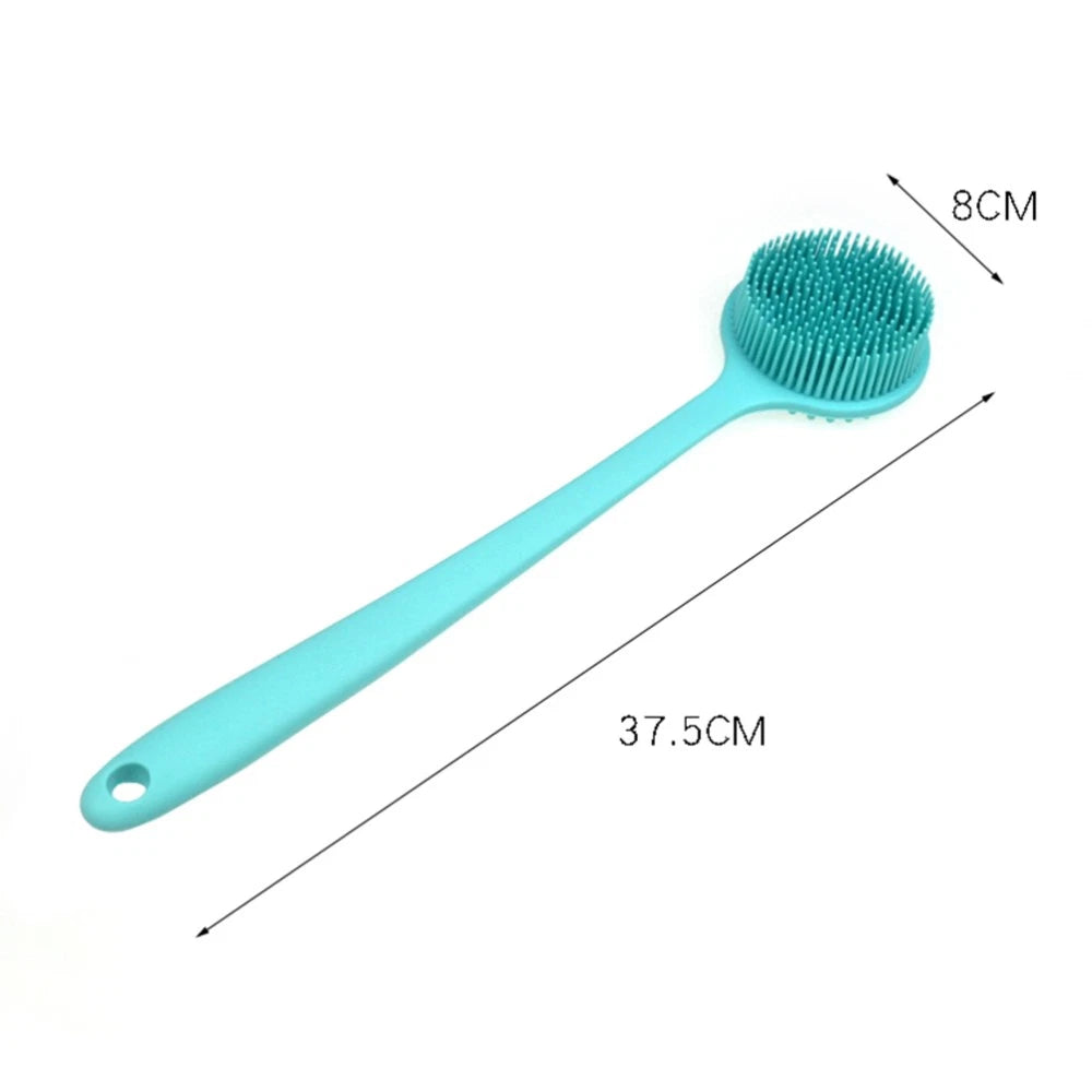 Silicone Bath Brush Back Exfoliator for Shower Exfoliating Scrub Long Handle