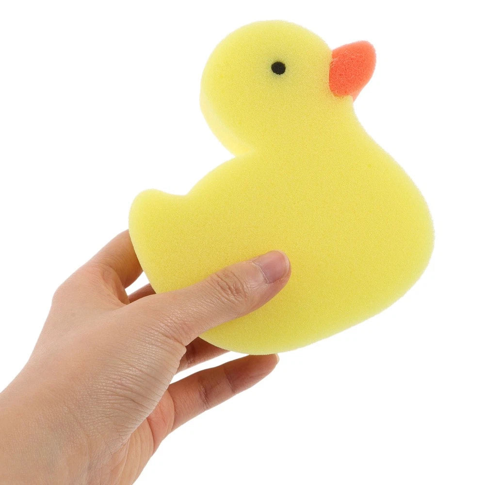 4 Pcs Little Yellow Duck Bath Brush Child Toddler Bathroom Sponges