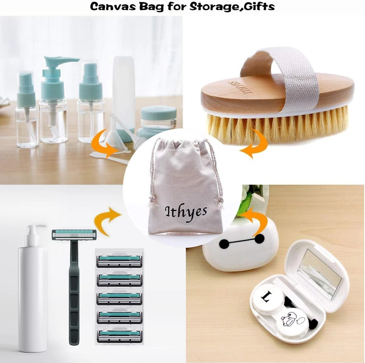 Dry Brushing Body Brush Exfoliating Brush Natural Bristle Bath Brush for Remove