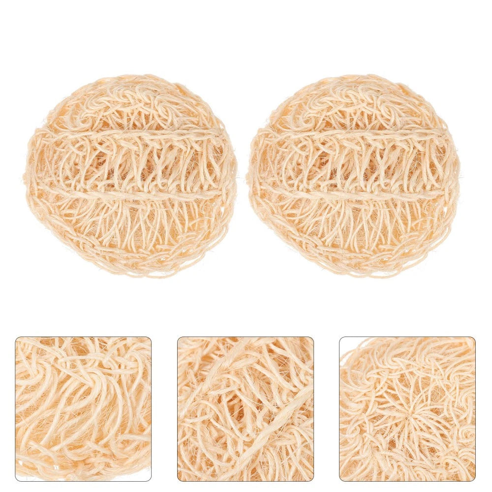2 Pcs Sisal Bath Brush Man Bathing Accessories Shower Body Scrubber