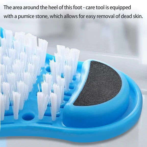 Bath Shower Spa Easy Cleaner Scrub Foot Scrubber Brush Slipper Feet Massage Wash