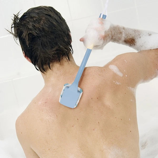 3 pcs Household Bath Brush Practical Shower Brush Back Cleaning Brush for