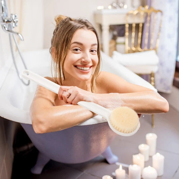 Back Scrubbing Brush Bath Scrubber for Body Brushes Long Handles Elderly