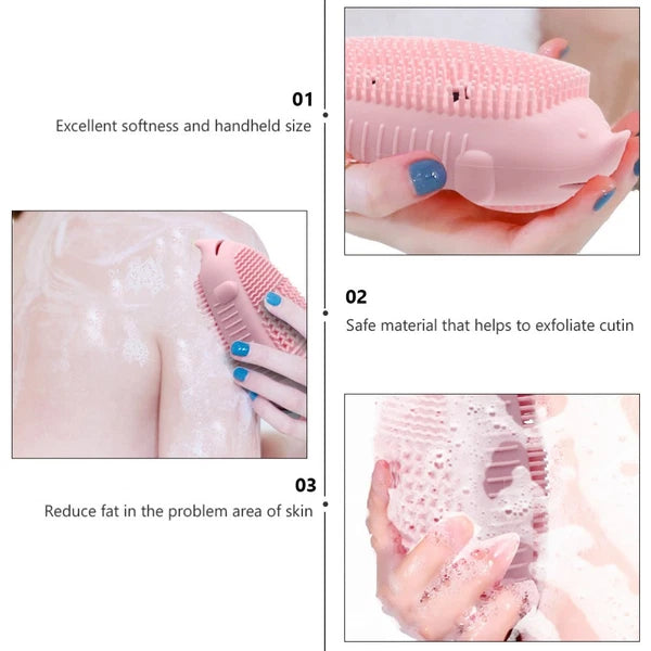 Bath Brush Scrubber Body Baby Child Double Sided Shower Portable