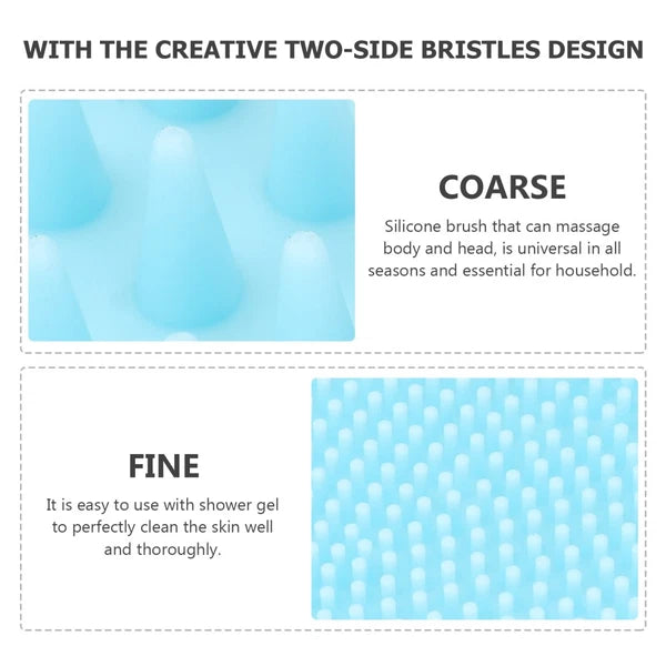 3 Pieces Fish-shaped Bath Brush Child Baby Silicone Cleaning Body