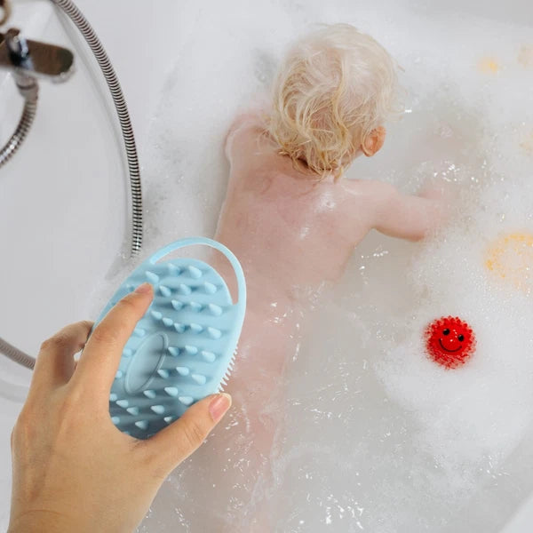 Bath Child Shower Scrubber Soft Double-sided Silicone Cleaning