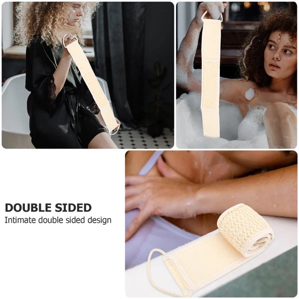 2 Pcs Body Exfoliator Bubble Bath Towel Back Washing Strap Scrubber Belt