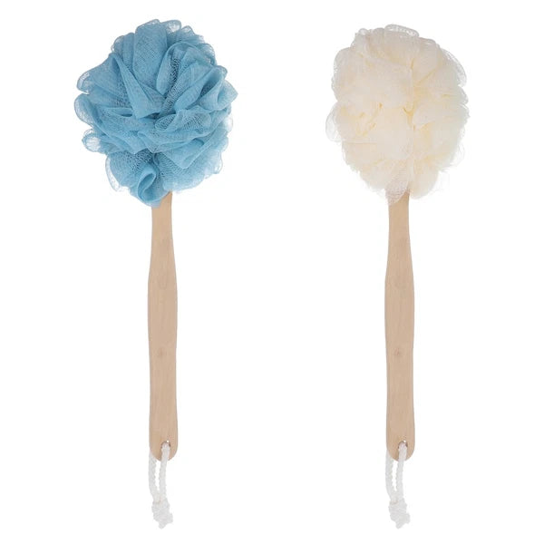 2 Pcs Man Miss Bath Brushes Shower Tools Bathtub with Long Handle Bathing