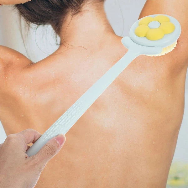 2 Pcs Flower Bath Brush Man Automatic Body Scrubber Back Scratcher for Men