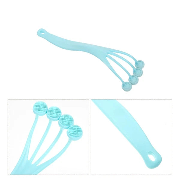 2 Pack Exfoliating Bath Brush Back Scrubber for Shower Miss Long Handle