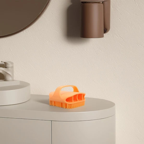 Silicone Bath Massage Brush Man Bathing Back Scrubber for Shower Men