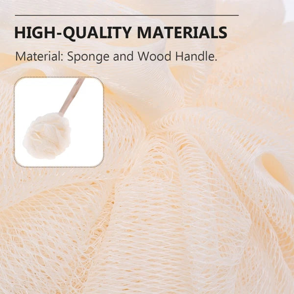 Bath Exfoliating Sponge Brush Long Handle Mesh Loofah Back Scrubber