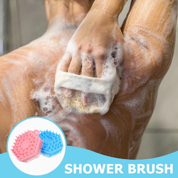 2 Pcs Bath Massage Brush Man Shower Exfoliator Exfoliating Scrubber