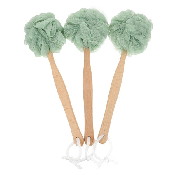 3 Pcs Bath Ball Towel Back Shower Scrubber Body Cleaning Brush Home Use