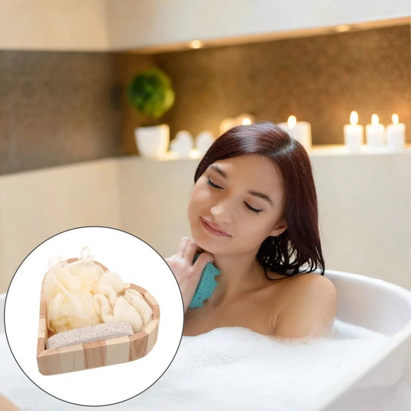 Heart-shaped Bath Brush Skin Scrubber Exfoliator Back for Shower