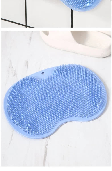 Silicone Rub Back Brush Non-slip Wash Foot Pad  with Sucker Massage Shower Mat