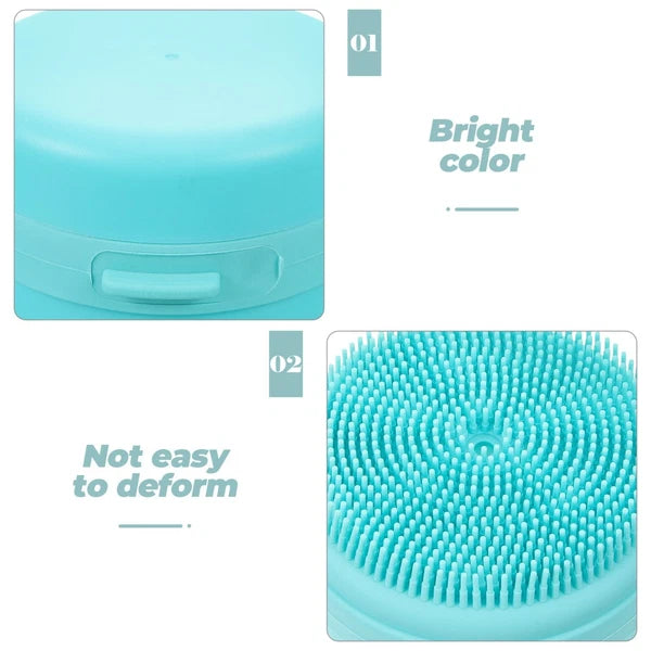 Bath Brush Bathing Silicone Body Scrubber Man Travel Reusable Shower Cleaning