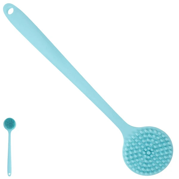Long Handle Bath Brush Silicone Exfoliator Body Scrubber for Clesning