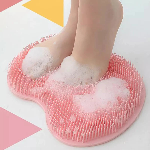 Silicone Rub Back Brush Non-slip Wash Foot Pad  with Sucker Massage Shower Mat