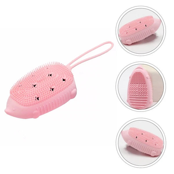 Bath Brush Scrubber Body Baby Child Double Sided Shower Portable