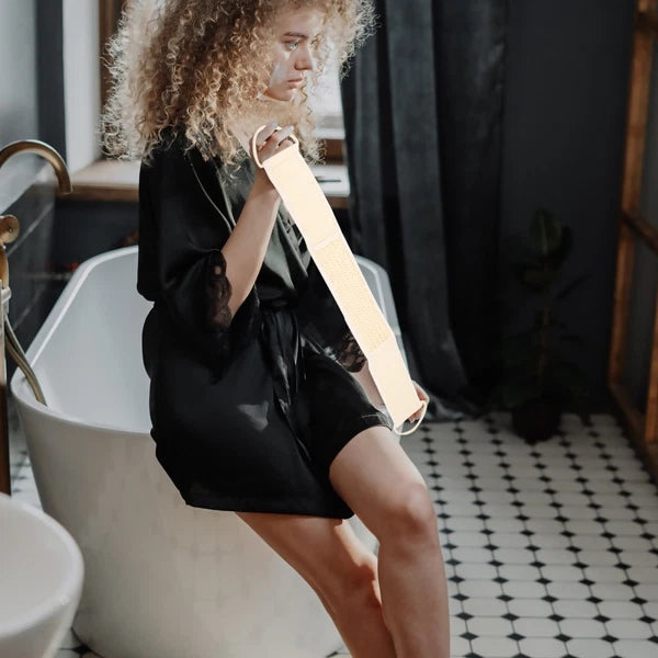 2Pcs Bath Body Brush Back Scrubber Strap Body Washer Shower Back Exfoliator