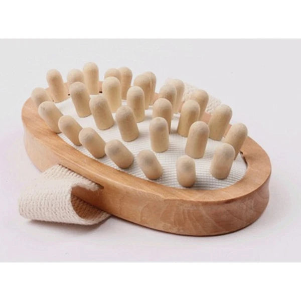 Body Massage Bath Brush Wooden Massage Round Head Bath Bathroom Accessories