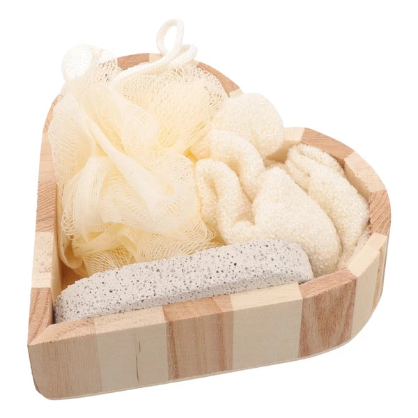 Heart-shaped Bath Brush Skin Scrubber Exfoliator Back for Shower