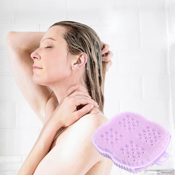 2pcs Shower Brush Practical Massage Brush Creative Bathing Scrubber Body