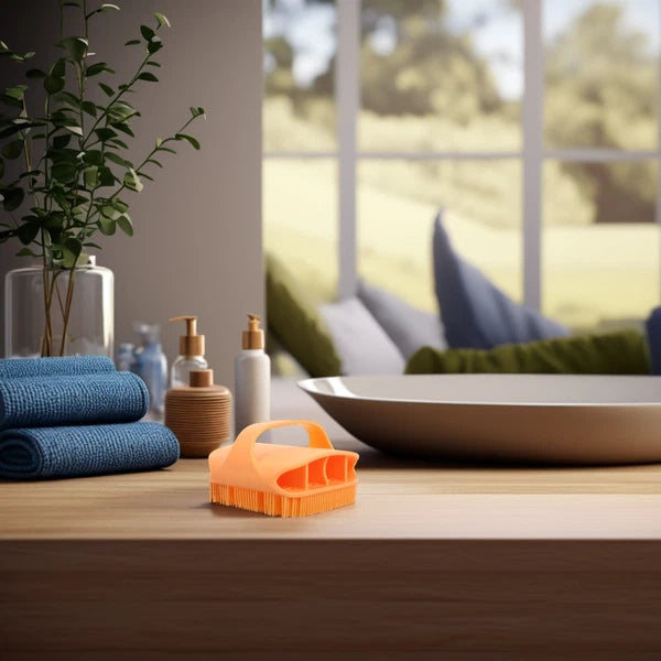 Silicone Bath Massage Brush Man Bathing Back Scrubber for Shower Men