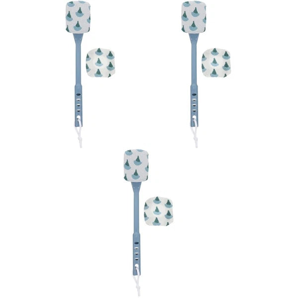 3 pcs Household Bath Brush Practical Shower Brush Back Cleaning Brush for