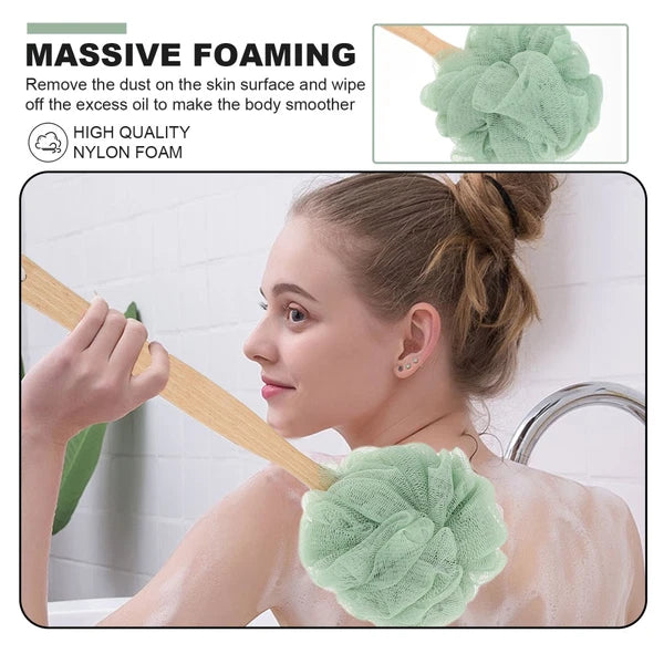 3 Pcs Bath Ball Towel Back Shower Scrubber Body Cleaning Brush Home Use
