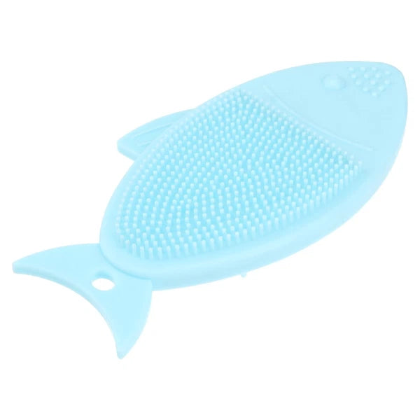 3 Pieces Fish-shaped Bath Brush Child Baby Silicone Cleaning Body