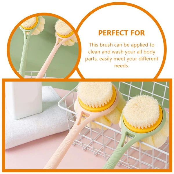 Bath Brush Exfoliating Back Scrubber with Handles Body Exfoliator