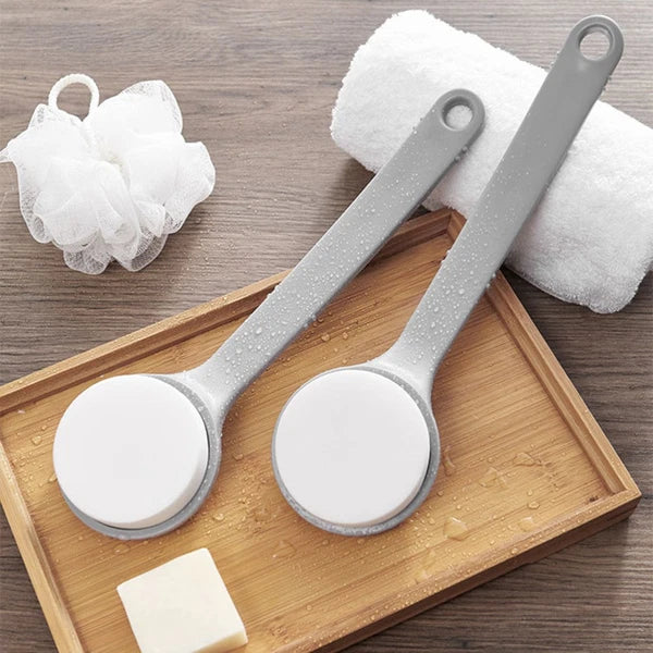 1Pc Sponge Bath Brush with Long Handle Durable Shower Brush Creative Bathing