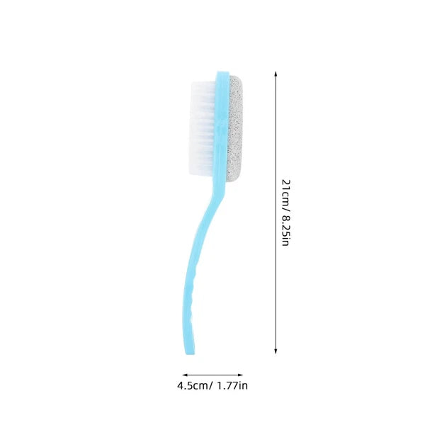 Foot Brush with Plastic Handle (Random Color) Bristle foot brush