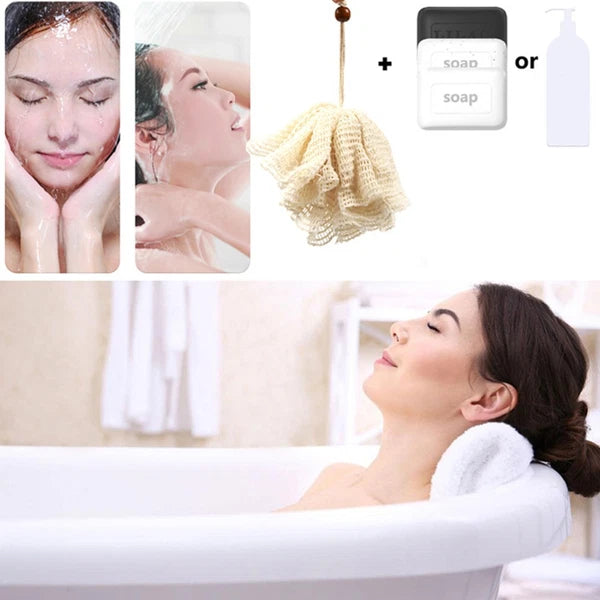 Bath Flower Towel Brush Exfoliating Body Scrubber Mesh Ball Shower