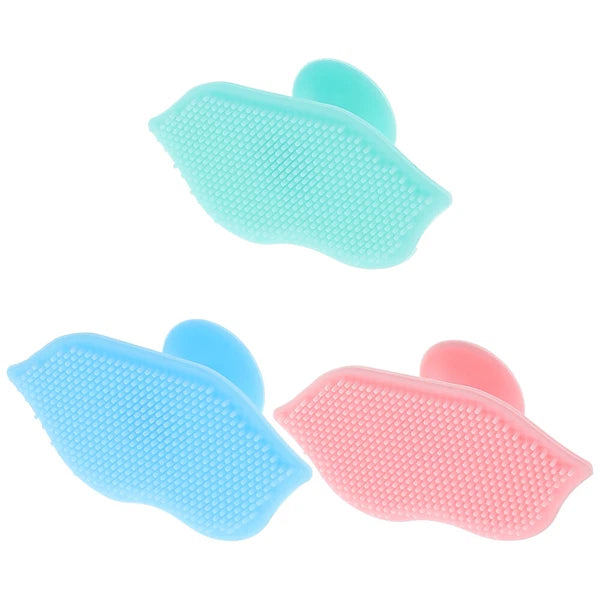 3 Pcs Silicone Cleansing Brush Baby Face Exfoliator Scrubber Cleanser