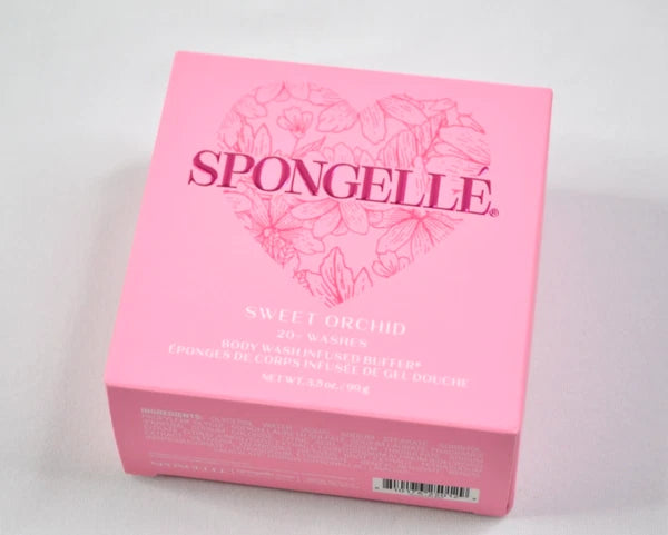 Spongelle SWEET ORCHID Infused Bath Shower Body Sponge Buffer 3.5 Oz