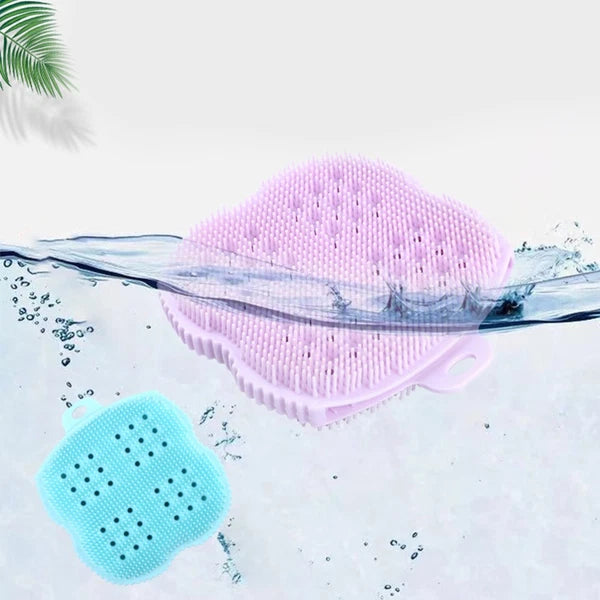 2pcs Shower Brush Practical Massage Brush Creative Bathing Scrubber Body