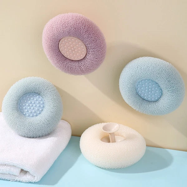 3 Pcs Bath Brush Scrubbers Shower for Mesh Puff Accessories
