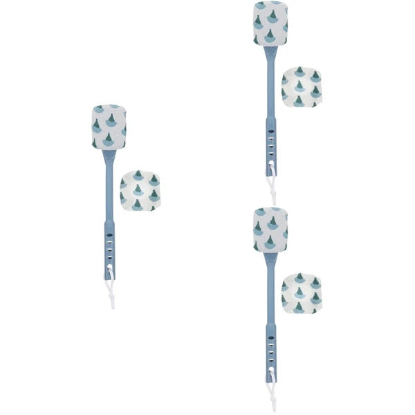 3 pcs Household Bath Brush Practical Shower Brush Back Cleaning Brush for