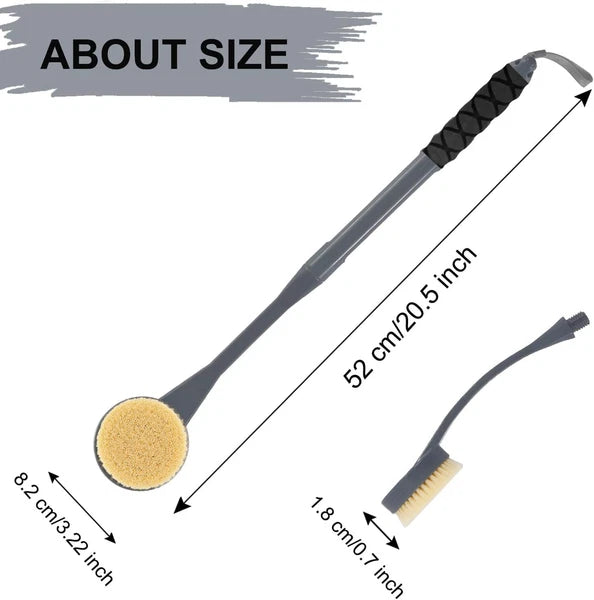 Back Scrubber for Shower,20.5" Bath Brush Long Handle for Deep Cleaning,Back Bru