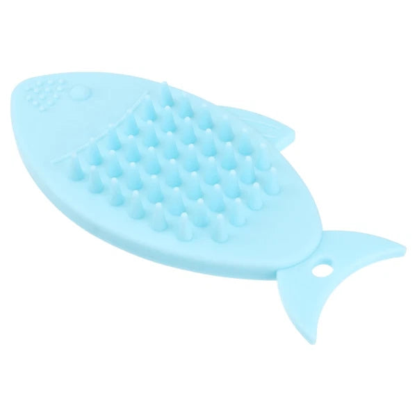 Fish-shaped Bath Brush Child Baby Cleansing Shower Scrubber for Body Silicone