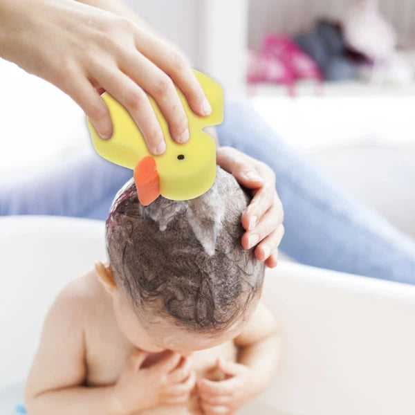 4 Pcs Little Yellow Duck Bath Brush Toddler Child Scrubber for Body
