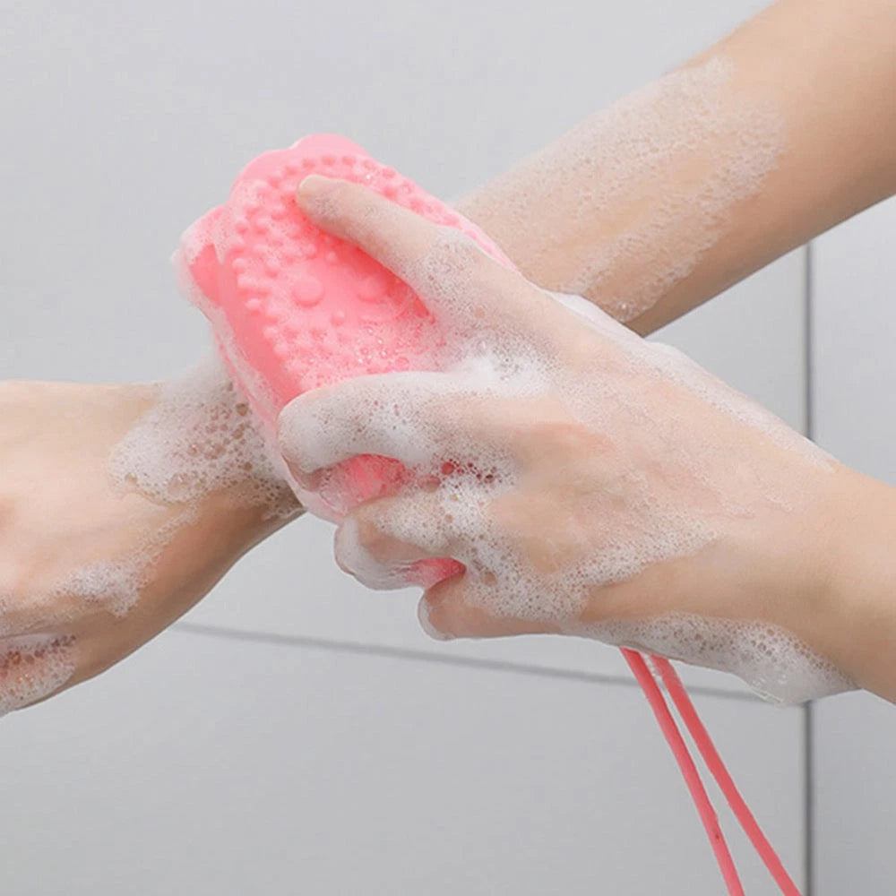 6 Pcs Bath Brush Exfoliating Body Bathing Scrubber Silicone Cleaning