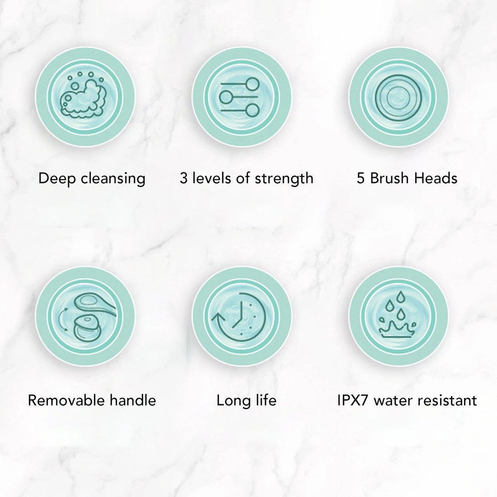 Electric Body Brush Multifunctional Long Handle Shower Brush Water Resistant